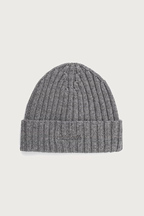 MC2 Saint Barth Czapka beanie wełniana szara WENG027