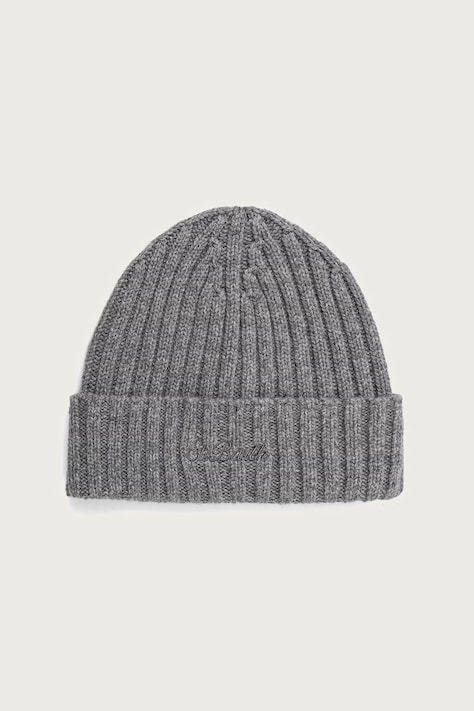 MC2 Saint Barth Czapka beanie wełniana szara WENG027