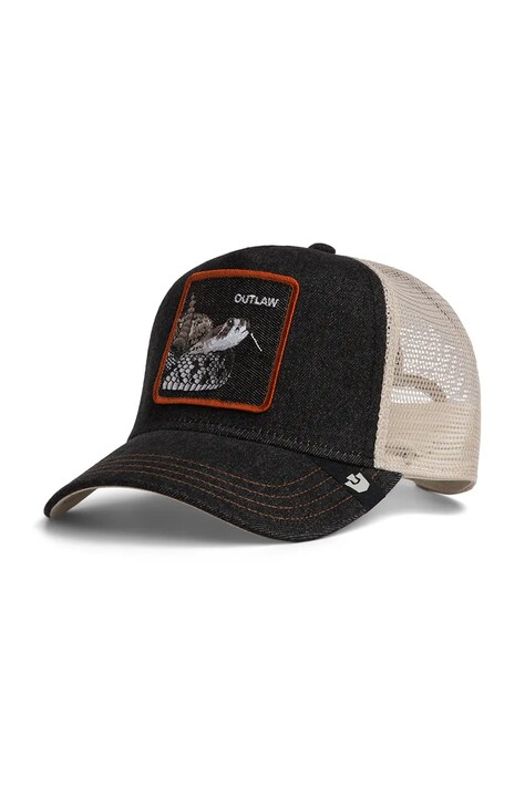 Goorin Bros czapka z daszkiem Denim Skull kolor czarny 101-2960