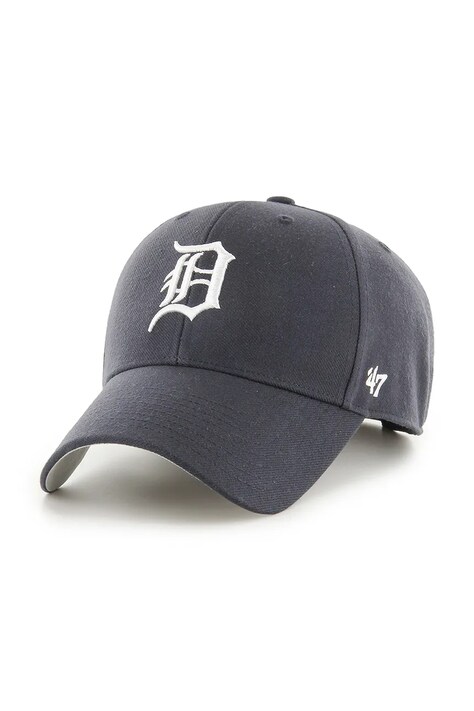 47 brand czapka z daszkiem z dodatkiem wełny MLB Detroit Tigers kolor granatowy B-MVP09WBV-NYJ