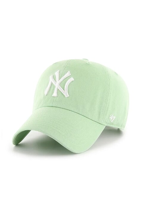 Bavlnená šiltovka 47 brand MLB New York Yankees zelená farba, B-RGW17GWSNL-HK