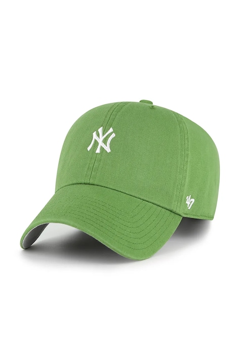 47 brand czapka z daszkiem bawełniana MLB New York Yankees kolor zielony B-BSRNR17GWS-FF