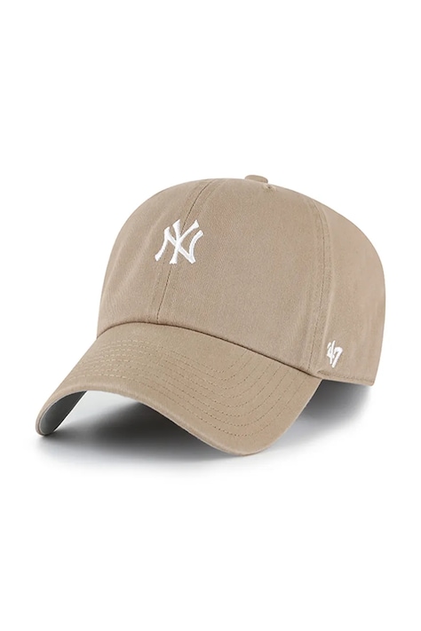 47 brand czapka z daszkiem bawełniana MLB New York Yankees kolor brązowy B-BSRNR17GWS-V1