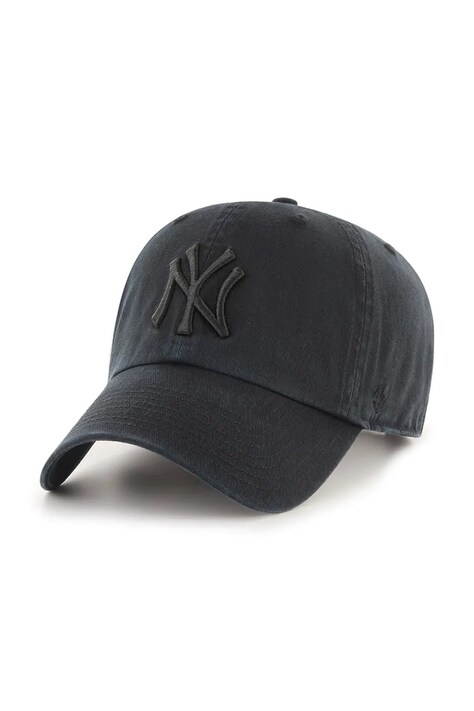 47 brand czapka z daszkiem bawełniana MLB New York Yankees kolor czarny B-RGW17GWS-BKI
