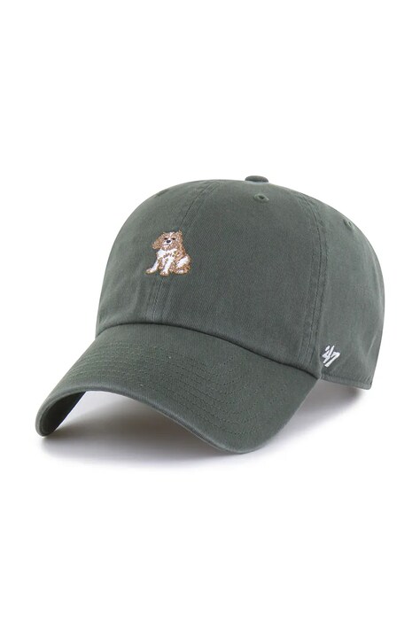 47 brand czapka z daszkiem bawełniana Dog Base Runner Icon kolor zielony XXD-BSRIC08GWS-MS