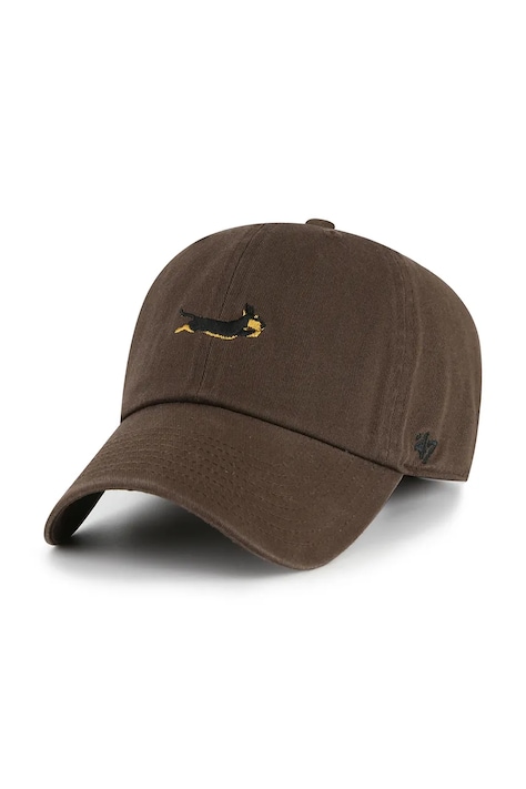 47 brand czapka z daszkiem bawełniana Dog Base Runner Icon kolor brązowy XXD-BSRIC14GWS-BW