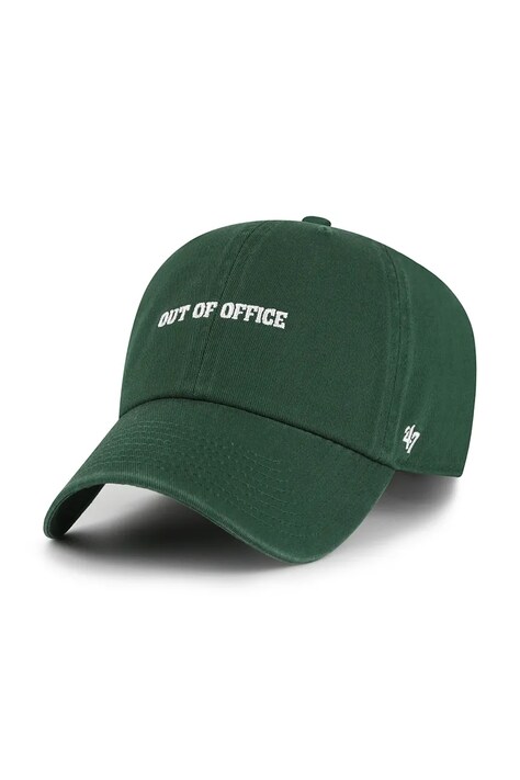 47 brand czapka z daszkiem bawełniana Phrase Base Runner Icon kolor zielony XX-BSRIC1411GWS-DGF