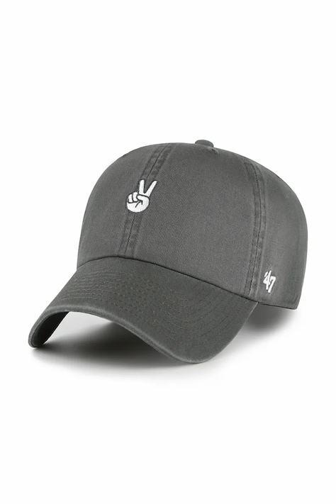 47 brand czapka z daszkiem bawełniana Peace Base Runner Icon kolor szary XX-BSRIC1411GWS-CCI