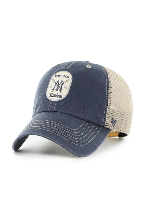 47 brand czapka z daszkiem bawełniana MLB New York Yankees kolor niebieski B-CRSPM17GWP-VN
