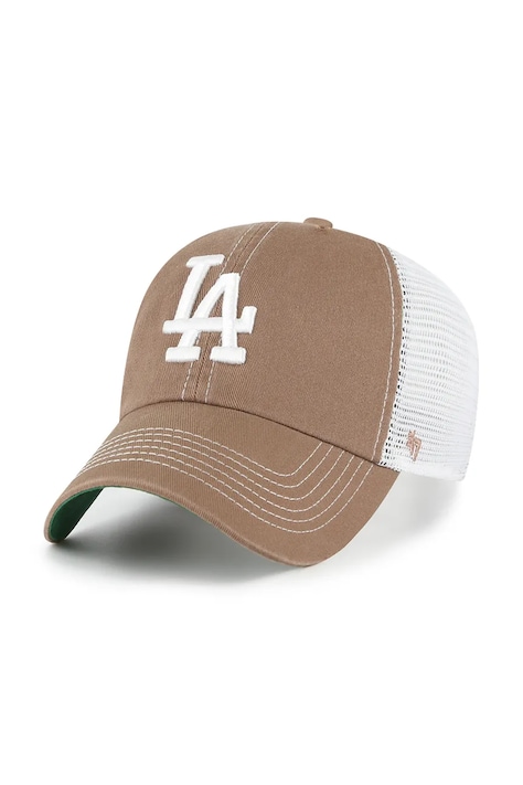 47 brand czapka z daszkiem MLB Los Angeles Dodgers kolor brązowy B-TRWLR12GWP-V1