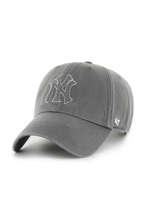 47 brand czapka bejsbolówka bawełniana MLB New York Yankees szara B-TRLRC17HTS-T4