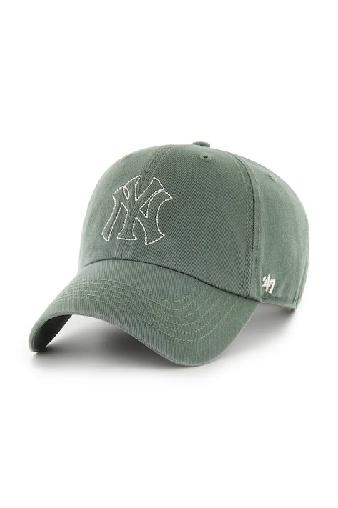47 Brand czapka z daszkiem bawełniana MLB New York Yankees zielona B-TRLRC17HTS-MS