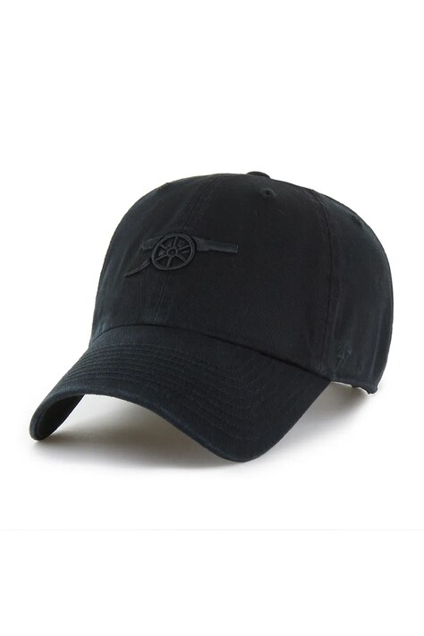 47 brand czapka z daszkiem bawełniana Arsenal FC kolor czarny EPL-NLRGW30GWS-BKA