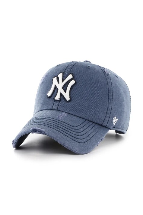47 brand czapka z daszkiem bawełniana MLB New York Yankees granatowa B-WTHRD17HTS-T5A