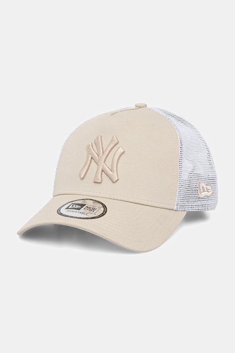 New Era czapka z daszkiem bawełniana LEAGUE ESSENTIAL 9FORTY® EF TRUCKER beżowa 60675518
