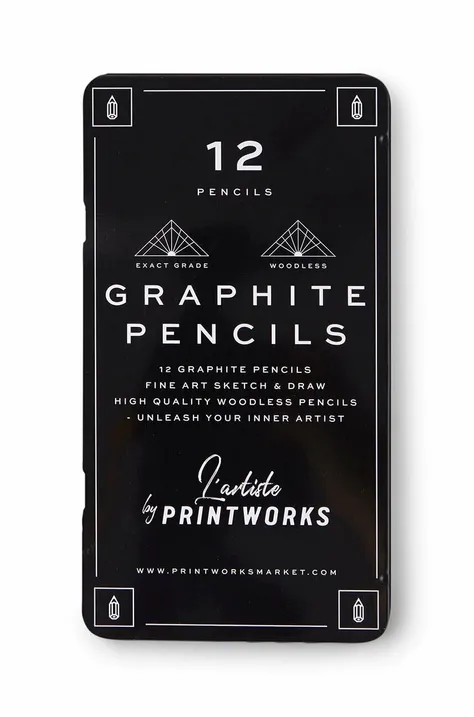 Printworks set di matite in astuccio Graphite 12-pack