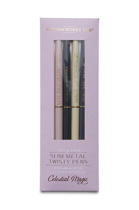 Набор ручек Designworks Ink Twisty Slim Metal Pens 4 шт