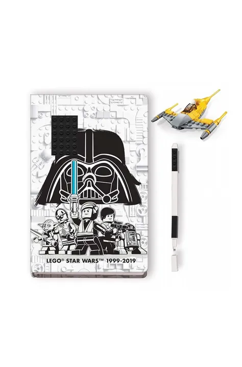 Bilježnica s kockama, pločom i kemijskom olovkom Lego LEGO® Star Wars™