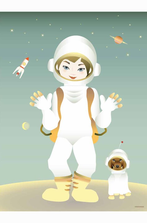 Vissevasse plakat The Astronaut 50x70 cm