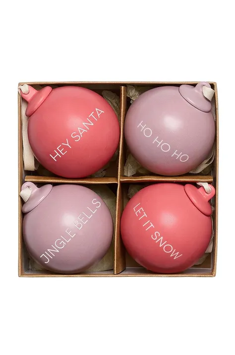 Design Letters zestaw bombek choinkowych XMAS Stories Ball 4-pack