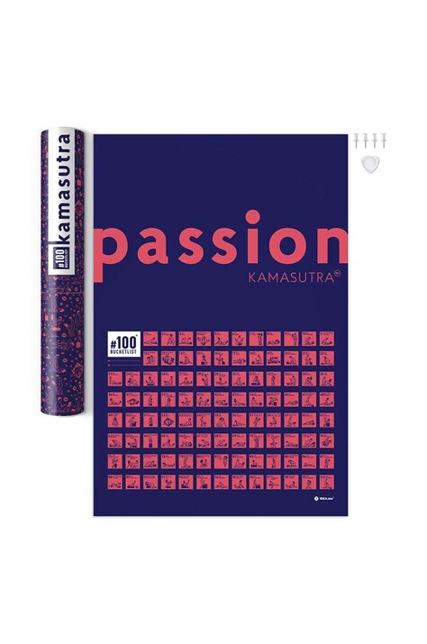 Plakat strugalica 1DEA.me 100 Bucketlist Kamasutra