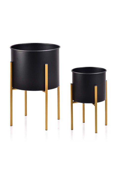 Квітковий горщик зі стелажем Affek Design Swen 2-pack
