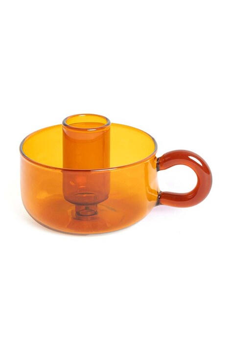 Διακοσμητικό κηροπήγιο Helio Ferretti Amber Crystal