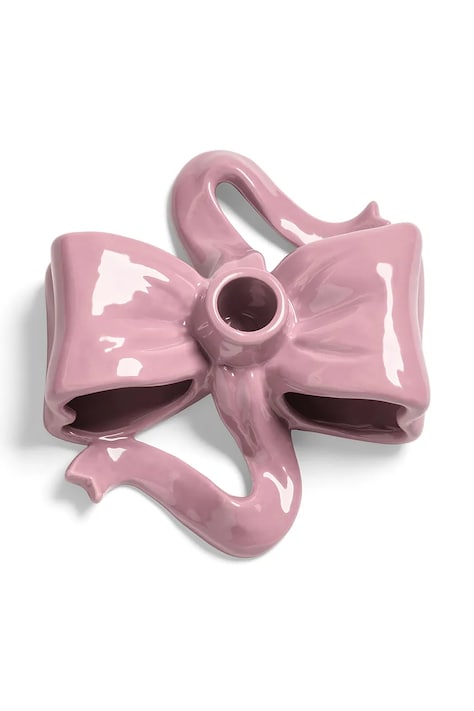 Dekoračný svietnik &k amsterdam ribbon pink ružová farba