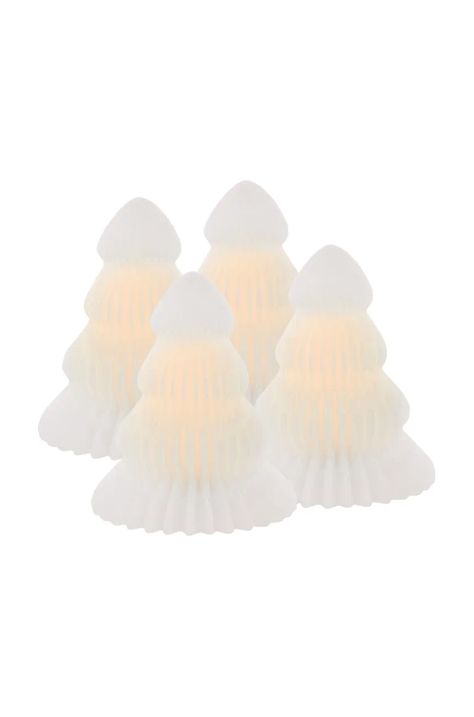 Sirius set de decorațiuni de crăciun cu led Claire Juletra 4-pack culoarea alb