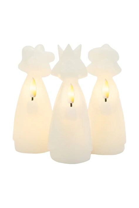 Σετ χριστουγεννιάτικης διακόσμησης led Sirius Maria Tre Konger 3-pack χρώμα: άσπρο