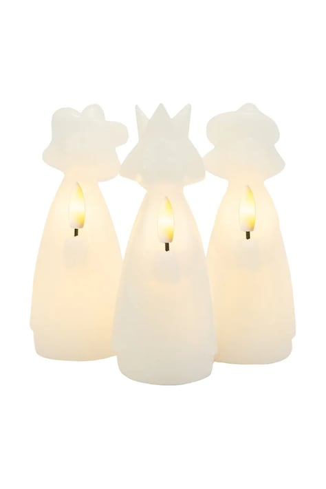 Sirius zestaw dekoracji świątecznych led Maria Tre Konger 3-pack kolor biały