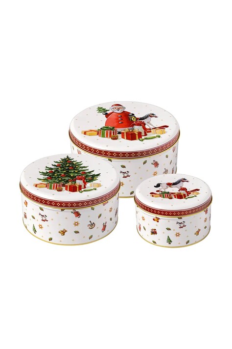 Villeroy & Boch zestaw pojemników do przechowywania z pokrywkami Biscuit box 20 / 17 / 14 cm 3-pack kolor multicolor