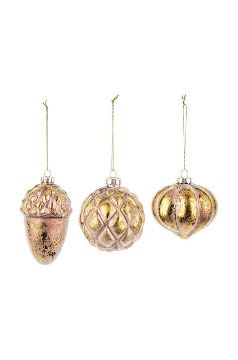 home & lifestyle zestaw bombek choinkowych 3-pack
