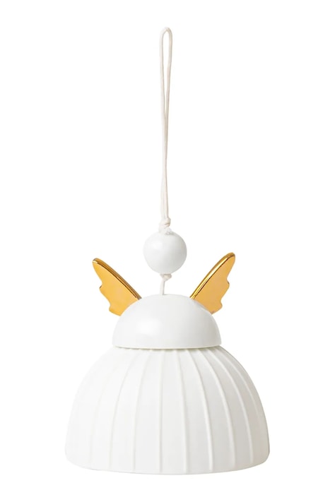 Raeder clopoțel de Crăciun Lady Bell 6,5 x 8 cm culoarea alb