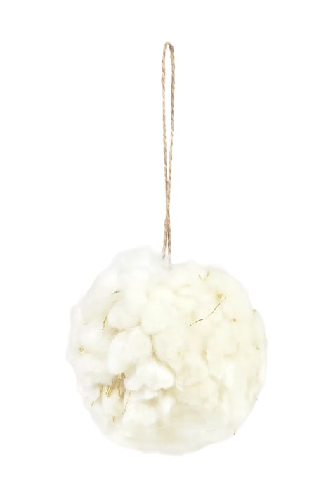Vianočná dekorácia Calma House Flock Flakes 8 cm béžová farba
