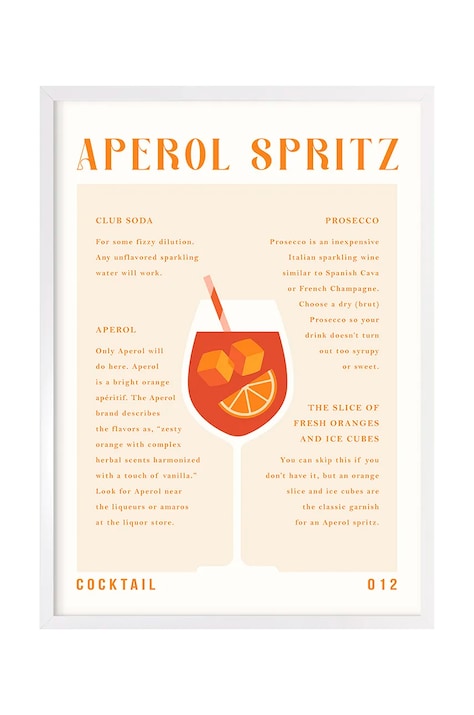 Nástenná dekorácia home & lifestyle Aperol Spritz Recipy