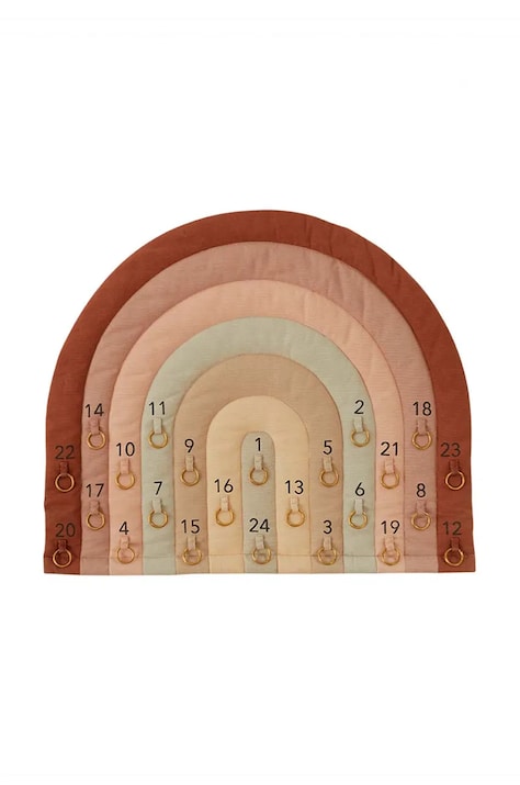 OYOY calendar de advent pentru copii Rainbow Christmas Calendar