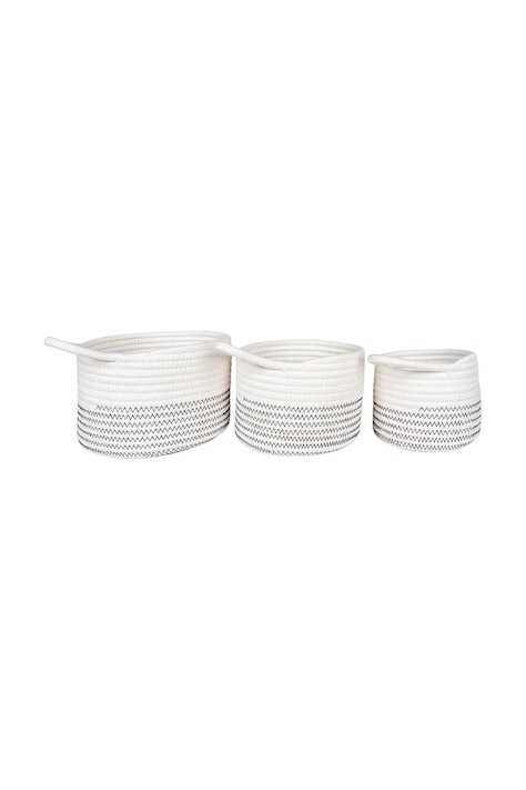 House Nordic set cestini portaoggetti Algar pacco da 3 colore bianco