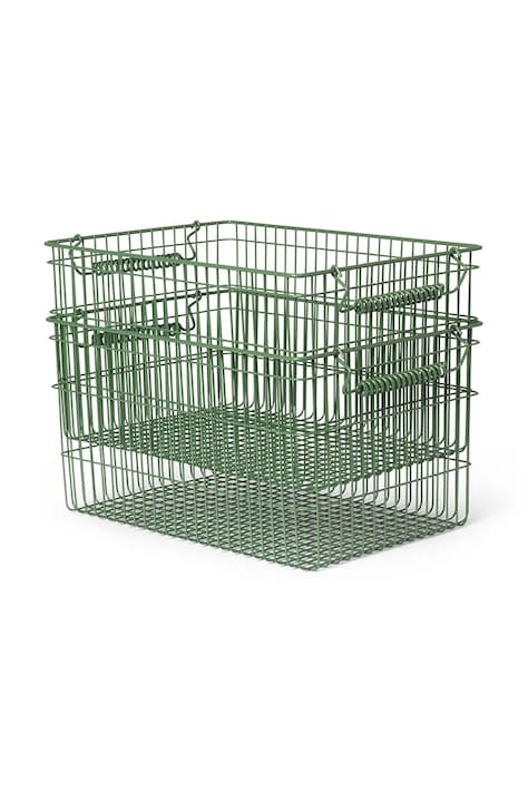 ferm LIVING cestino portaoggetti Cala colore verde