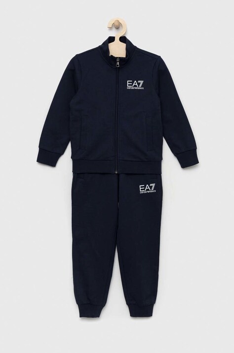 Дитячий бавовняний спортивний костюм EA7 Emporio Armani