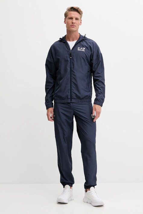 EA7 Emporio Armani trening barbati, culoarea albastru marin