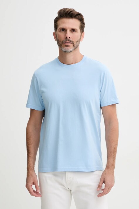 MC2 Saint Barth t-shirt bawełniany męski kolor niebieski gładki DOV0009