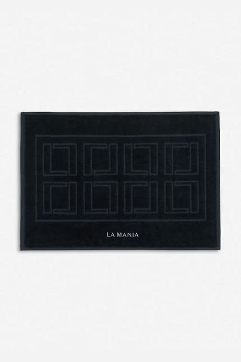 La Mania dywanik łazienkowy bawełniany Mono Mania 70 x 50 cm kolor czarny