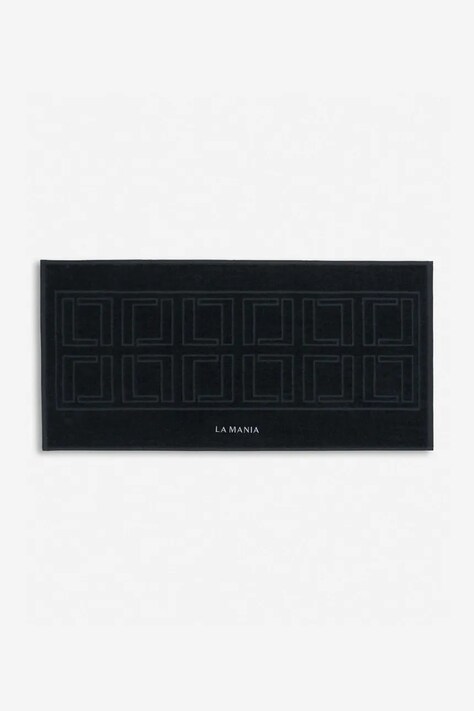 La Mania dywanik łazienkowy bawełniany Mono Mania 50 x 100 cm kolor czarny