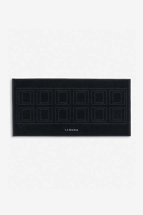 La Mania dywanik łazienkowy bawełniany Mono Mania 50 x 100 cm kolor czarny