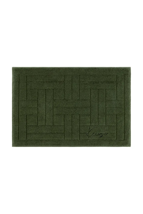 Kenzo dywanik łazienkowy bawełniany KWEAVE Kaki 55 x 80 cm kolor zielony 1070389
