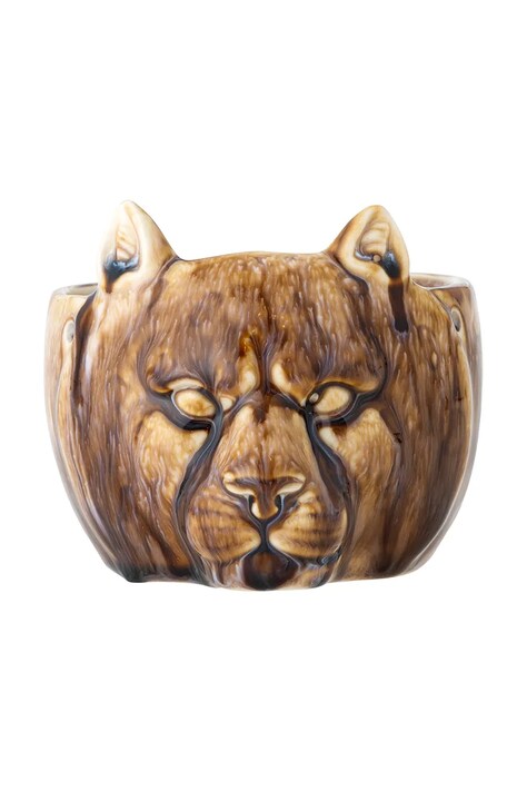 Bloomingville oală 13 x 9,5 x 11,5 cm culoarea maro