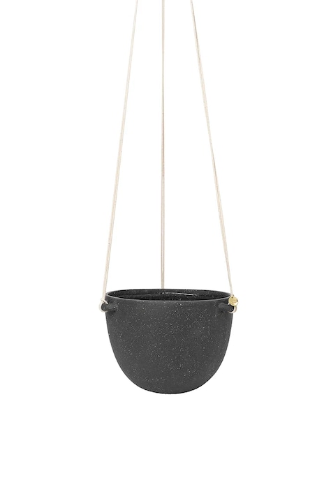 Висячий горшок ferm LIVING Speckle цвет чёрный