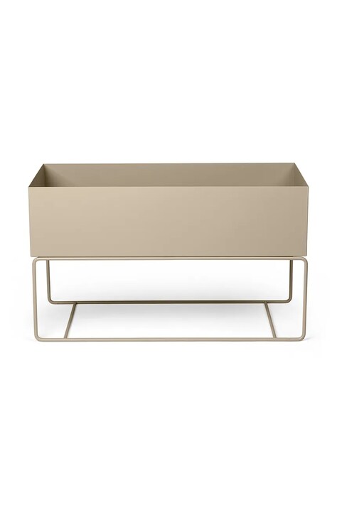 Квітковий горщик зі стелажем ferm LIVING Plant Box L колір бежевий