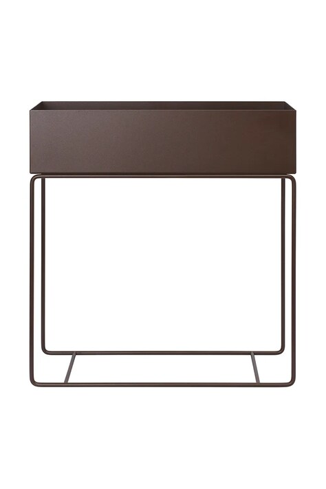 ferm LIVING donica ze stelażem Plant Box 65 x 60 cm kolor brązowy